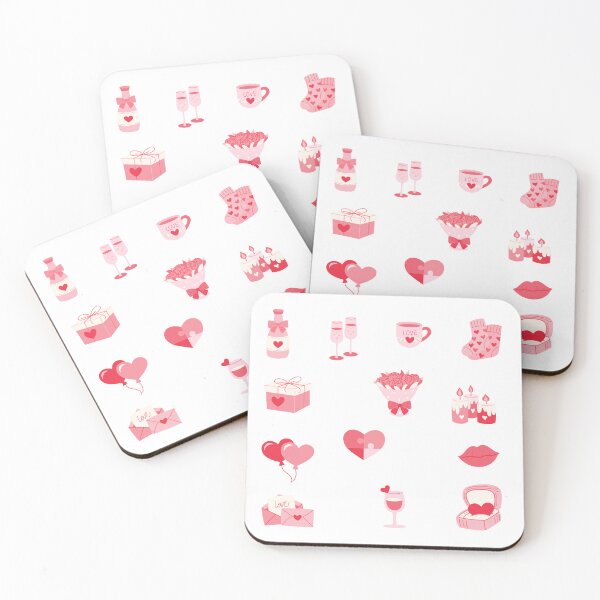 Item preview, Valentine's day cute elements set. wedding and love concept. Vector illustration in flat cartoon style. . There are gifts, drinks, flowers, and hearts. designed and sold by sacredolga.