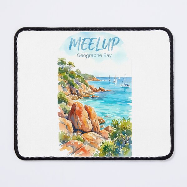 Item preview, Meelup Beach Geographe Bay - Castle Rock Watercolor Art designed and sold by Digital Dreams Arts.