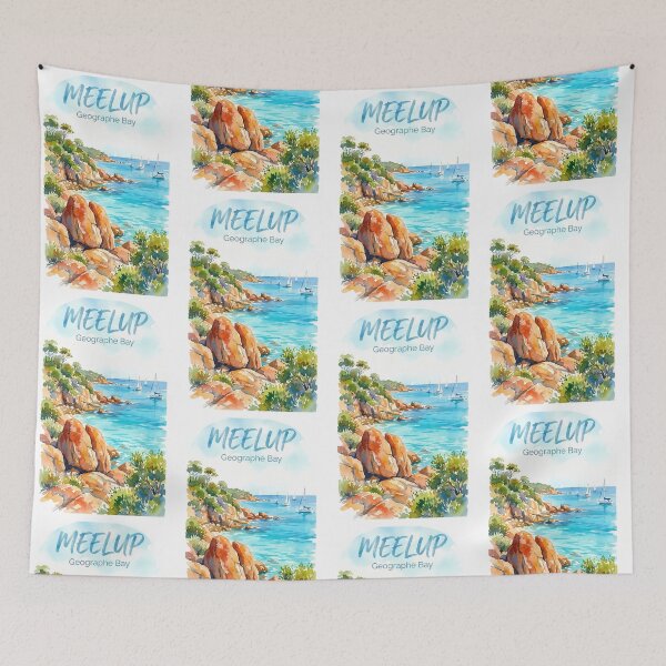 Item preview, Meelup Beach Geographe Bay - Castle Rock Watercolor Art designed and sold by Digital Dreams Arts.