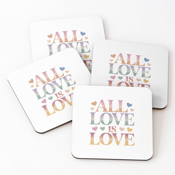 Item preview, All Love Is Love Inclusive Valentine Typography LGBTQ Pride Equality Gift Shirt designed and sold by GiftsForge.