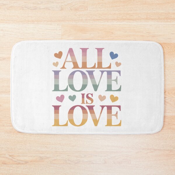 Item preview, All Love Is Love Inclusive Valentine Typography LGBTQ Pride Equality Gift Shirt designed and sold by GiftsForge.