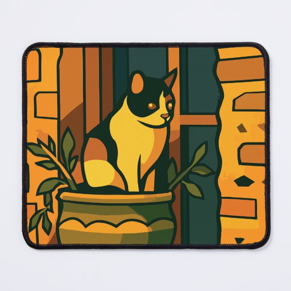 Item preview, Cat in a Flower Pot – Warm Window Scene designed and sold by darekkocurek.