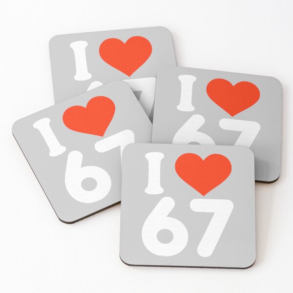 Item preview, I Love 67 Valentine’s Day 6 7 Meme 67th Birthday Heart designed and sold by FrankIsabel.