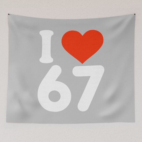 Item preview, I Love 67 Valentine’s Day 6 7 Meme 67th Birthday Heart designed and sold by FrankIsabel.