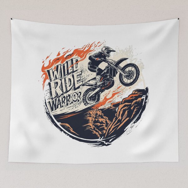 Item preview, Wild Ride Warrior – Fearless Motorcycle Rider Adventure T-Shirt designed and sold by RMTrendy.