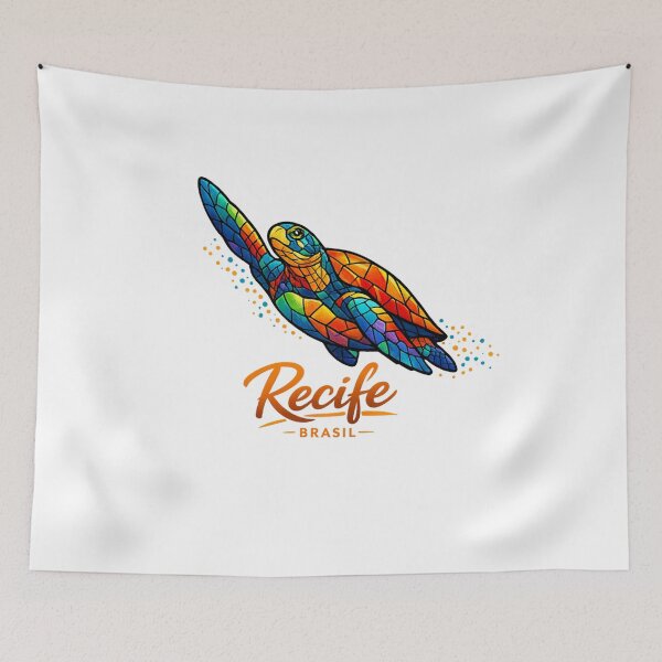 Item preview, Recife Brasil Sea Turtle Mosaic Sweatshirt | Tropical Ocean Art Design designed and sold by DailyDrivesct.