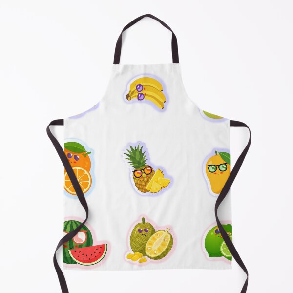 Item preview, Cute Kawaii Fruit Art Set – Funny Cartoon Tropical Fruits Illustration designed and sold by steekeets.