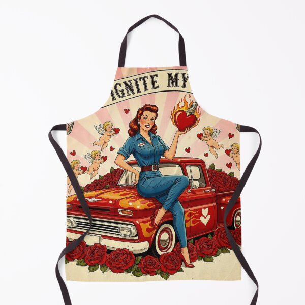 Item preview, You Ignite My Soul: Retro Pickup Truck Starlet Valentine designed and sold by Art's Diner.