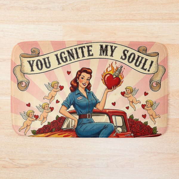 Item preview, You Ignite My Soul: Retro Pickup Truck Starlet Valentine designed and sold by Art's Diner.