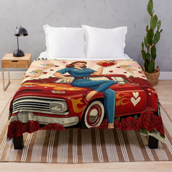 Item preview, You Ignite My Soul: Retro Pickup Truck Starlet Valentine designed and sold by Art's Diner.