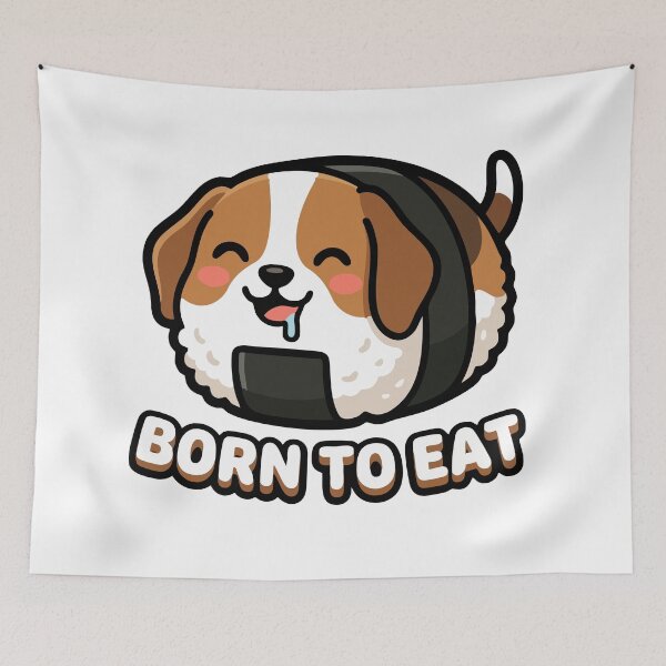 Item preview, Beagle Dog Onigiri Rice Ball Foodie Concept designed and sold by Tong4130.