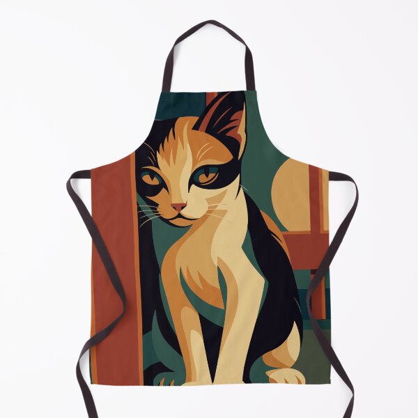 Item preview, Geometric nice Tricolor Cat Behind Wooden Bars – Modern Art designed and sold by darekkocurek.