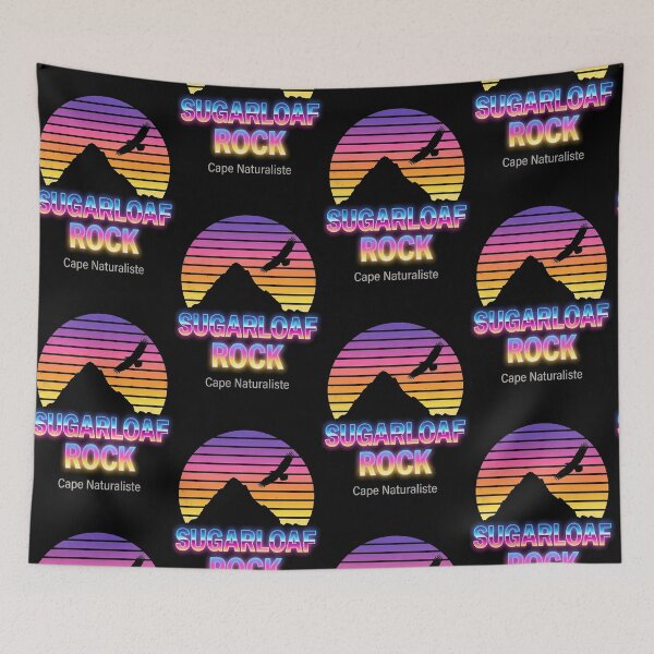 Item preview, Sugarloaf Rock Cape Naturaliste - 80s Retro Synthwave Art designed and sold by Digital Dreams Arts.