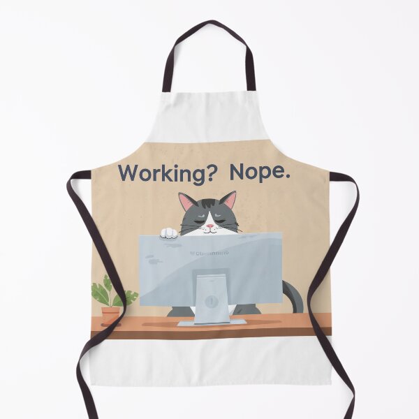 Item preview, Working? Nope. Cat in home office fashion designed and sold by InkoraStudios.