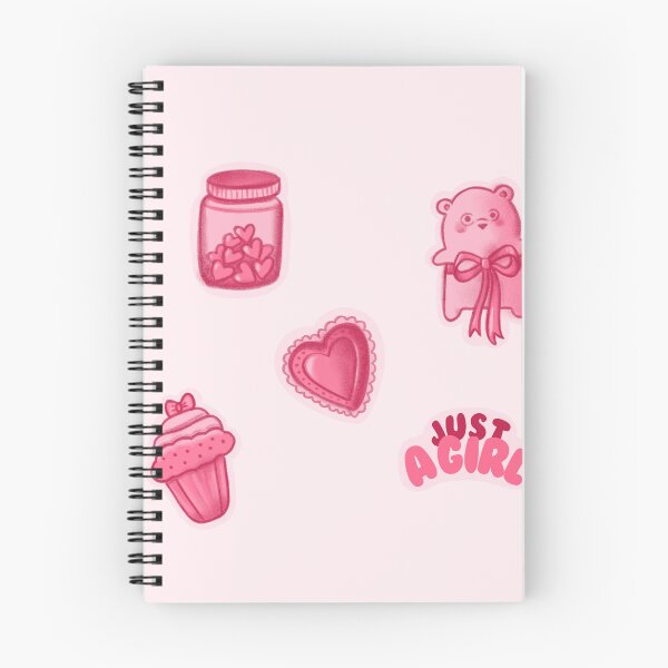 Item preview, Just A Girl Aesthetic Sticker Set - Soft Girl Pink Kawaii Art designed and sold by Tattyarts.