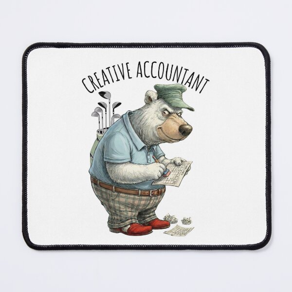 Item preview, Funny Bear Golfer Scorecard Humor Cartoon Art designed and sold by MTJ-Mushrooms.