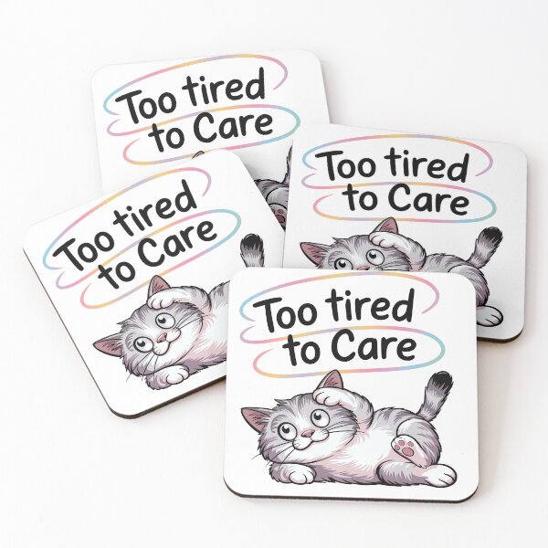 Item preview, Cute Cartoon Tabby Kitten Too Tired to Care Vector Illustration designed and sold by DiNata.