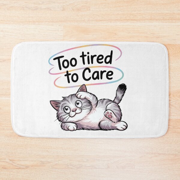 Item preview, Cute Cartoon Tabby Kitten Too Tired to Care Vector Illustration designed and sold by DiNata.