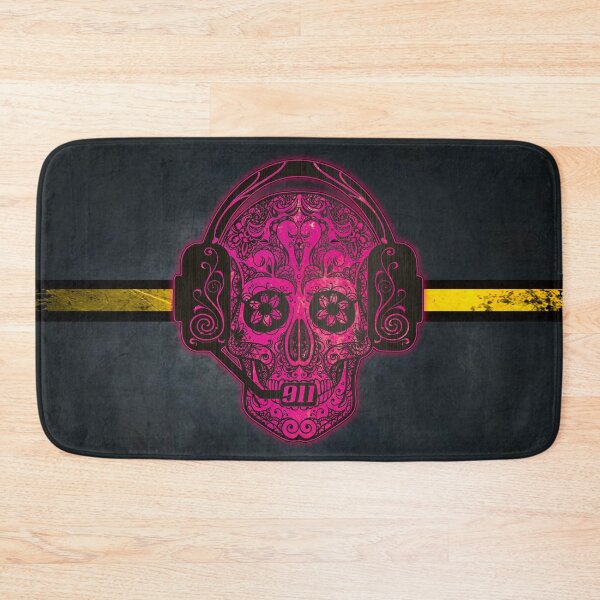 Item preview, 911 Dispatcher Sugar Skull – Thin Yellow Line Emergency Communications Tribute designed and sold by artistwill.