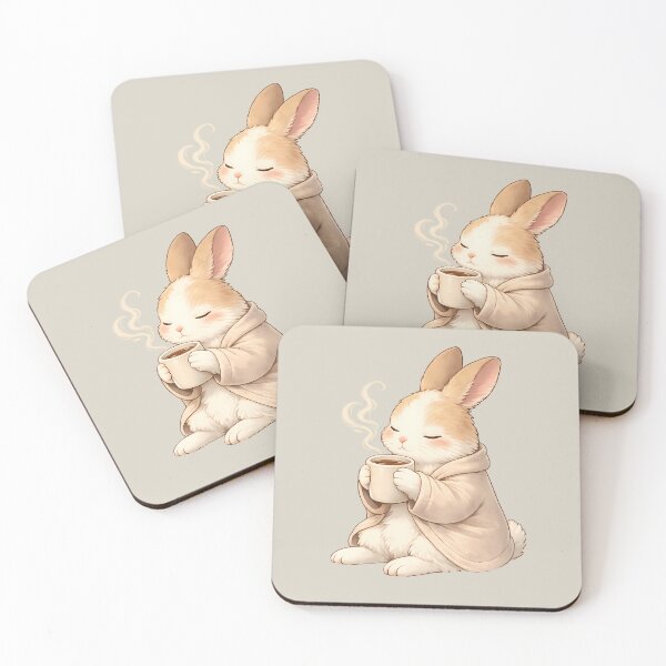 Item preview, Cozy Rabbit Warming Paws on a Mug Illustration designed and sold by Ombrya.