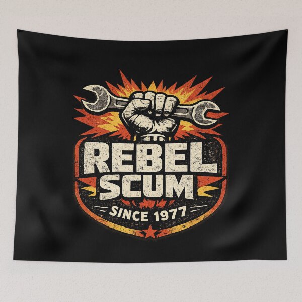Item preview, Rebel Scum Since 1977 – Retro Sci-Fi Rebellion Vintage T-Shirt Design 4 designed and sold by VoglR.