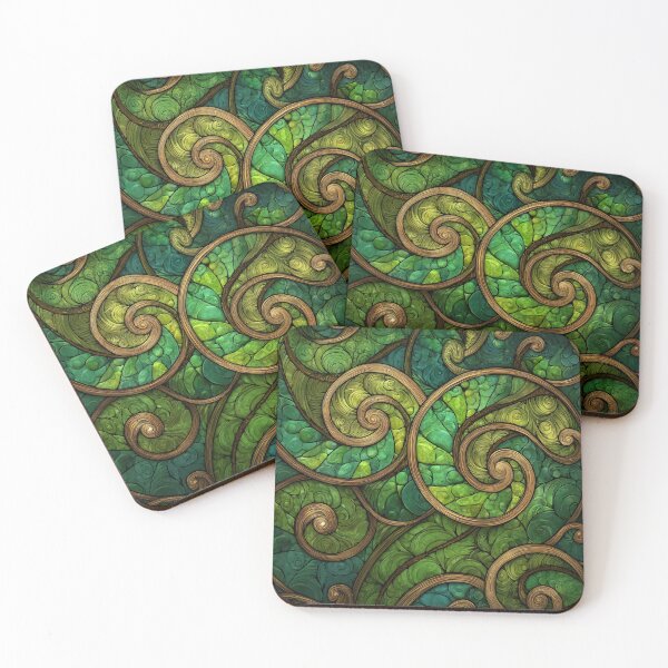 Item preview, New Zealand Māori Paua Pattern Koru Design 747 designed and sold by GrinGalore.