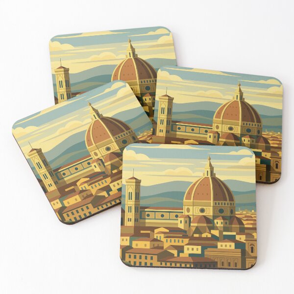 Item preview, Italy - Florence Cathedral – Vibrant Cityscape Illustration designed and sold by darekkocurek.