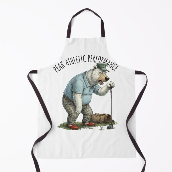 Item preview, Exhausted Bear Golfer Cartoon Golf Humor Art designed and sold by MTJ-Mushrooms.