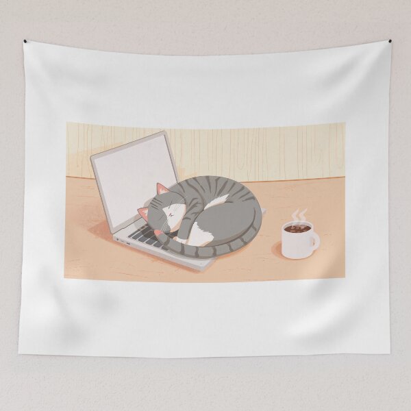 Item preview, Home Office Break, Cat Took Over designed and sold by InkoraStudios.