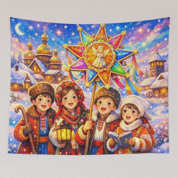 Item preview, Children with the Christmas Star Singing Carols designed and sold by M-Y-A-R-T-.