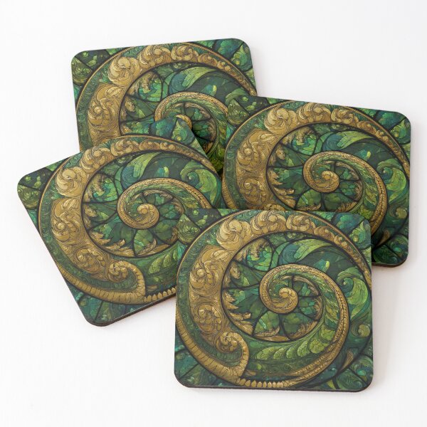 Item preview, New Zealand Māori Paua Pattern Koru Design 748 designed and sold by GrinGalore.