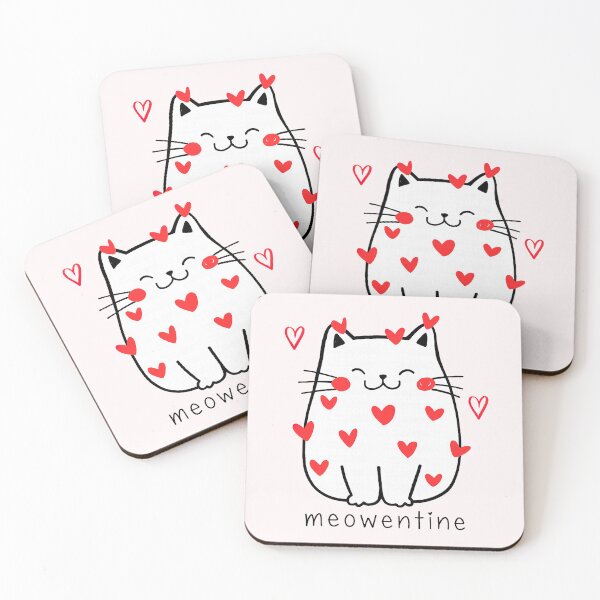 Item preview, Meowentine Cute Cat Valentines Day Men Women Cat Dad Cat mom designed and sold by ArleneRowe.