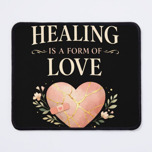 Item preview, Healing Is A Form Of Love Self Care Valentine Typography Mental Health Shirt designed and sold by GiftsForge.