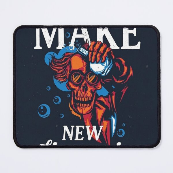 Item preview, Tailored for your skull artwork featuring a skeletal hand holding a bubbling beaker with "Make New Discoveries designed and sold by TheArtistHub7.