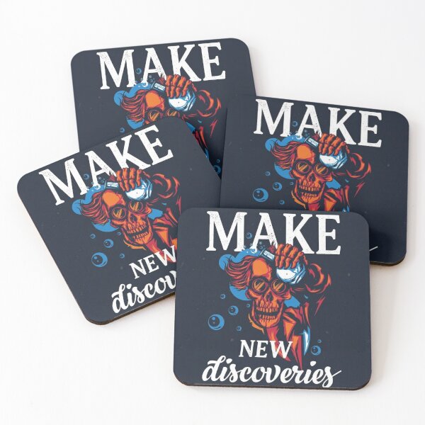 Item preview, Tailored for your skull artwork featuring a skeletal hand holding a bubbling beaker with "Make New Discoveries designed and sold by TheArtistHub7.