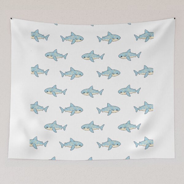 Item preview, Zebra Shark Seamless Pattern – Playful Ocean Design designed and sold by KivaroArt.