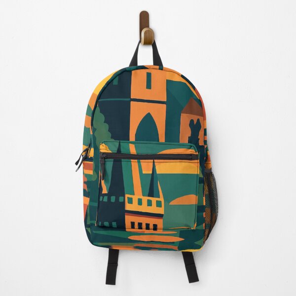 Item preview, Prague at Sunset – Charles Bridge Cityscape Illustration designed and sold by darekkocurek.
