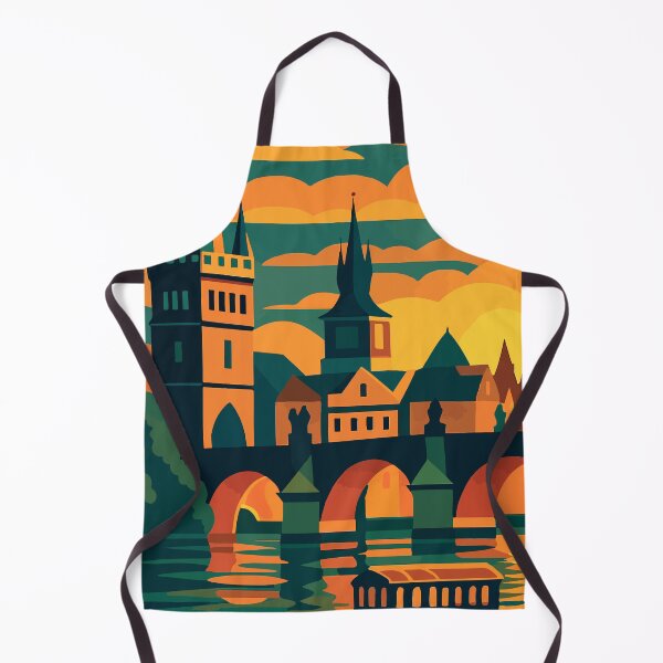 Item preview, Prague at Sunset – Charles Bridge Cityscape Illustration designed and sold by darekkocurek.