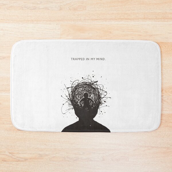 Item preview, Trapped In My Mind – Mental Health Illustration designed and sold by Katzpy.