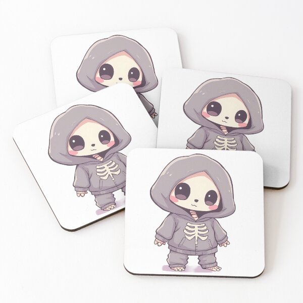 Item preview, Cute Skeleton Kid in Hoodie – Spooky Cute Light Illustration designed and sold by santi-ia.