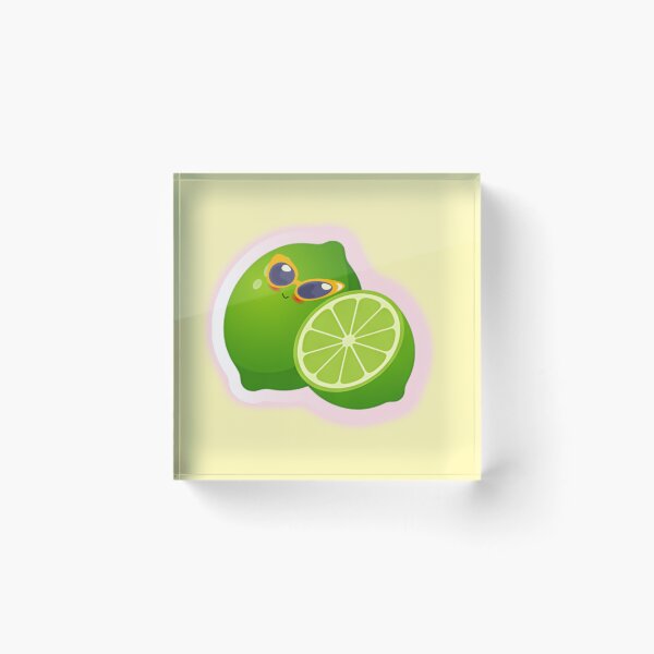 Item preview, Cute Kawaii Lime Art – Funny Cartoon Citrus Fruit Illustration designed and sold by steekeets.