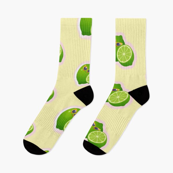 Item preview, Cute Kawaii Lime Art – Funny Cartoon Citrus Fruit Illustration designed and sold by steekeets.