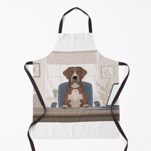 Item preview, Serious Business, Dog in the Home Office designed and sold by InkoraStudios.