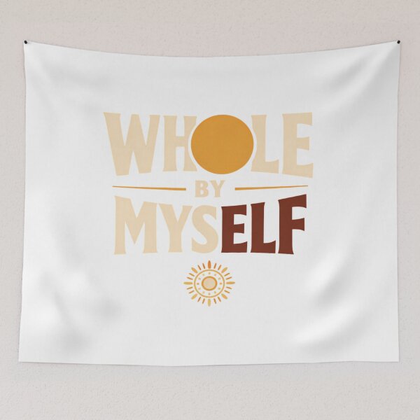 Item preview, Whole By Myself Self Love Single Valentine Typography Empowerment Positive Shirt designed and sold by GiftsForge.