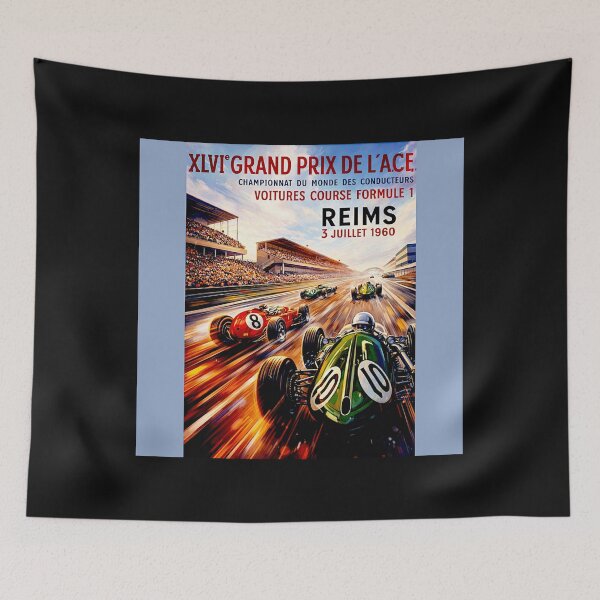 Item preview, Reims Grand Prix  1960 variation vintage poster designed and sold by Helios Be. Lavsh.