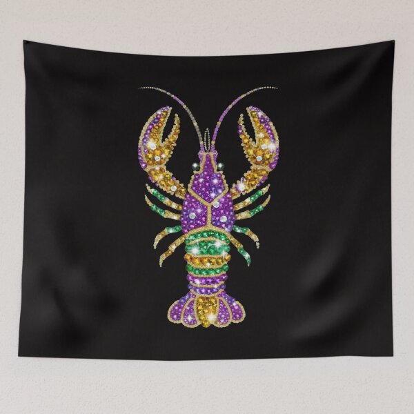 Item preview, Rhinestone Mardi Gras Louisiana Crawfish, Rhinestone Mardi Gras, Sparkle Mardi Gras designed and sold by DesignDenDo ⭐⭐⭐⭐⭐.