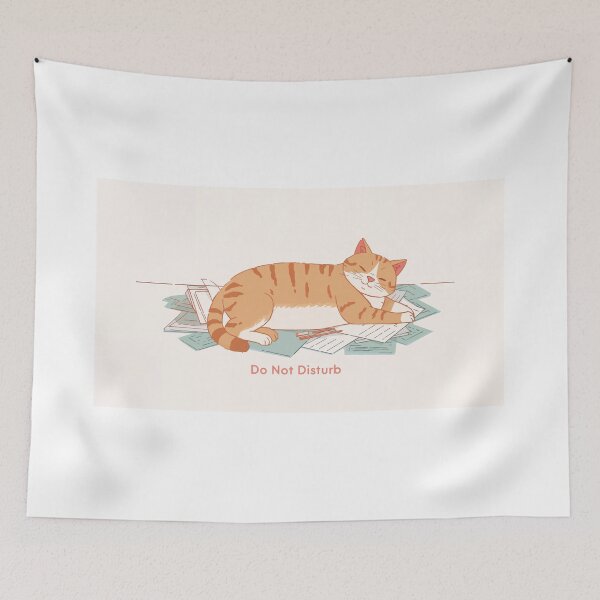 Item preview, Do Not Disturb – Home Office Cat designed and sold by InkoraStudios.