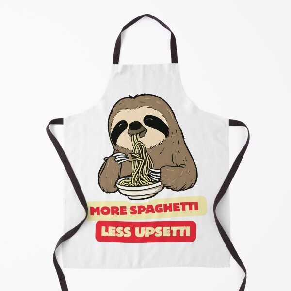 Item preview, More Spaghetti Less Upsetti – Cute Food Mood Design designed and sold by PigmalionArt.