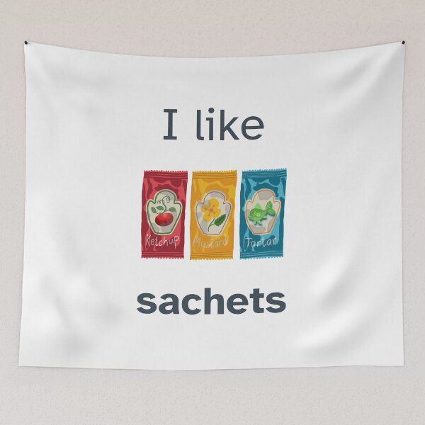 Item preview, I Like Sachets - Ketchup, Mustard, Tartar designed and sold by Little Paper Palace.