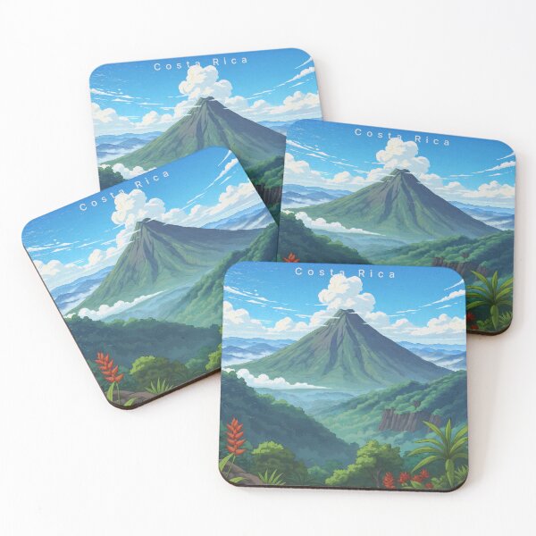 Item preview, Minimalist Sunrise over Arenal Volcano designed and sold by JacksoonLester.